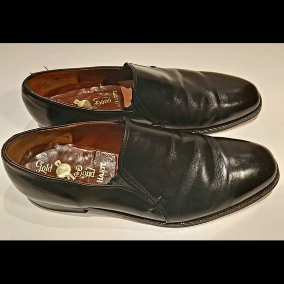 Black Hartt men’s dress shoes handcrafted 8 1/2 - Picture 8 of 8